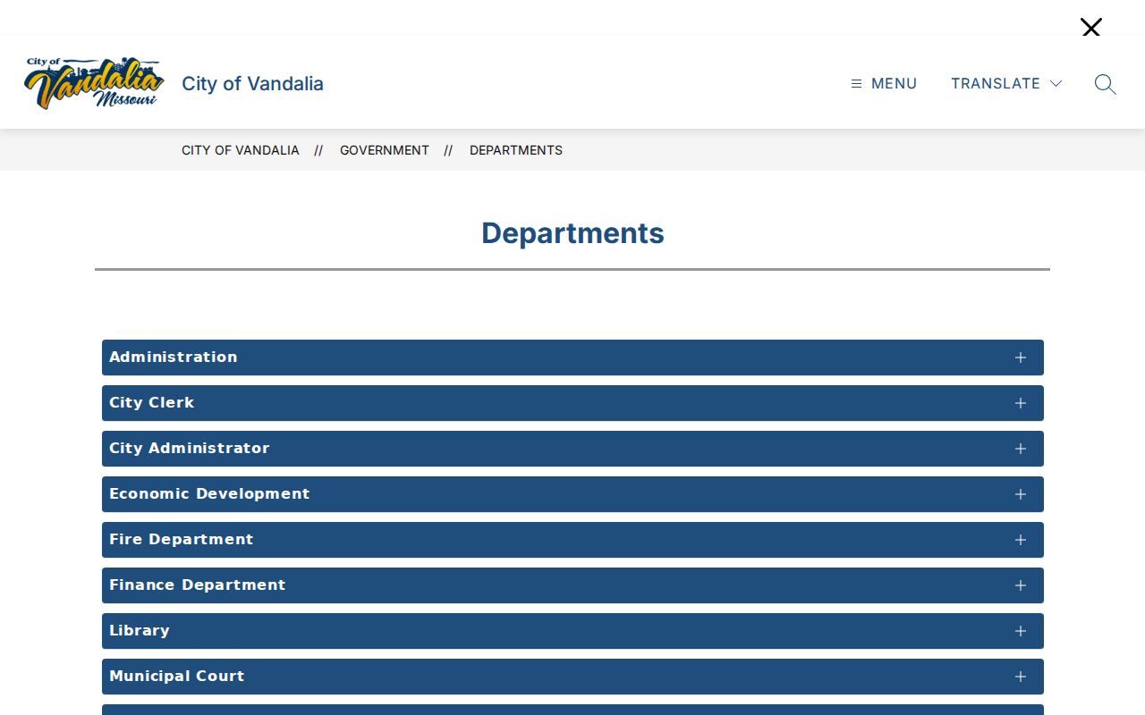 Vandalia City Hall contact for an Audrain County criminal court case